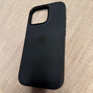 Black Apple Silicone Case iPhone Pro Case
